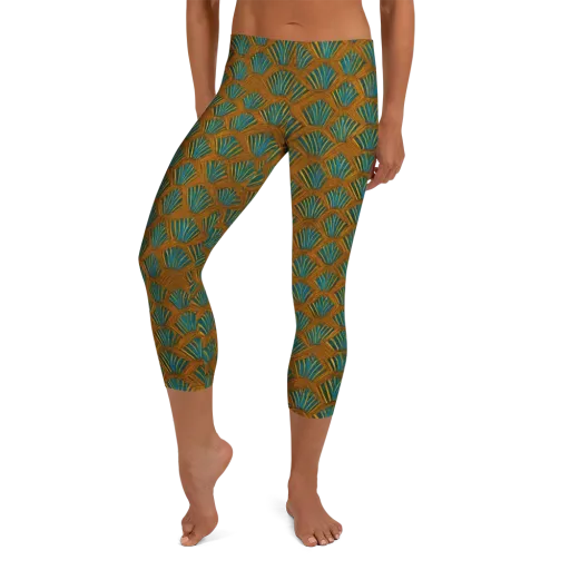 Gilded Fanfare on a Capri Leggings