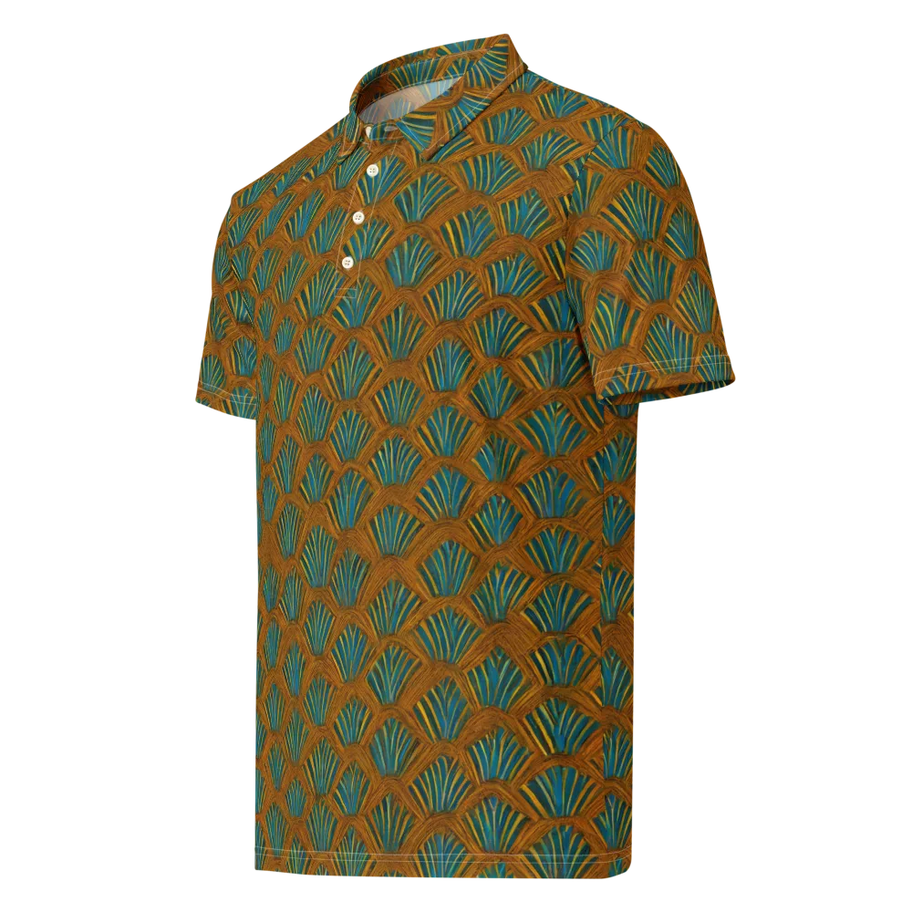 Gilded Fanfare on Men's Slim Fit Polo Shirt — Left Front