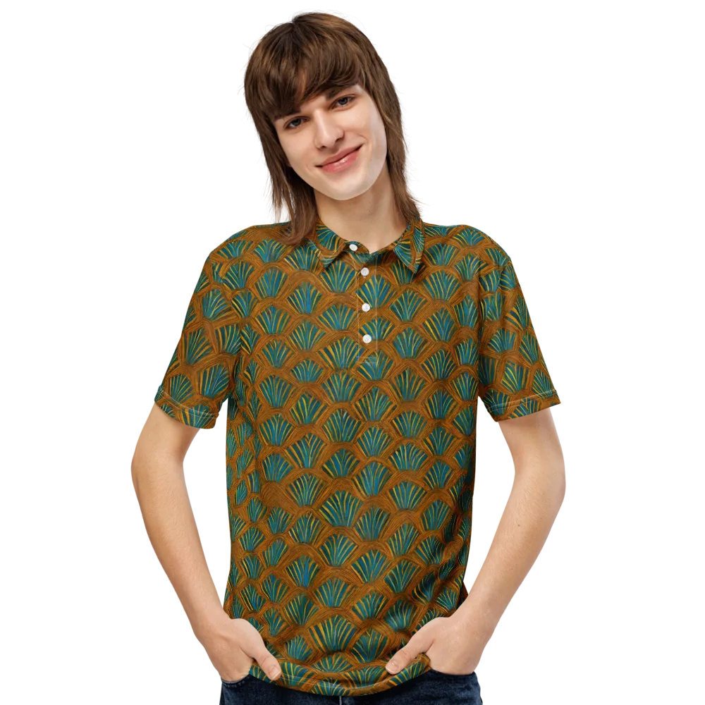 Gilded Fanfare on Men's Slim Fit Polo Shirt — Front