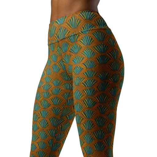 Gilded Fanfare on a Yoga Leggings