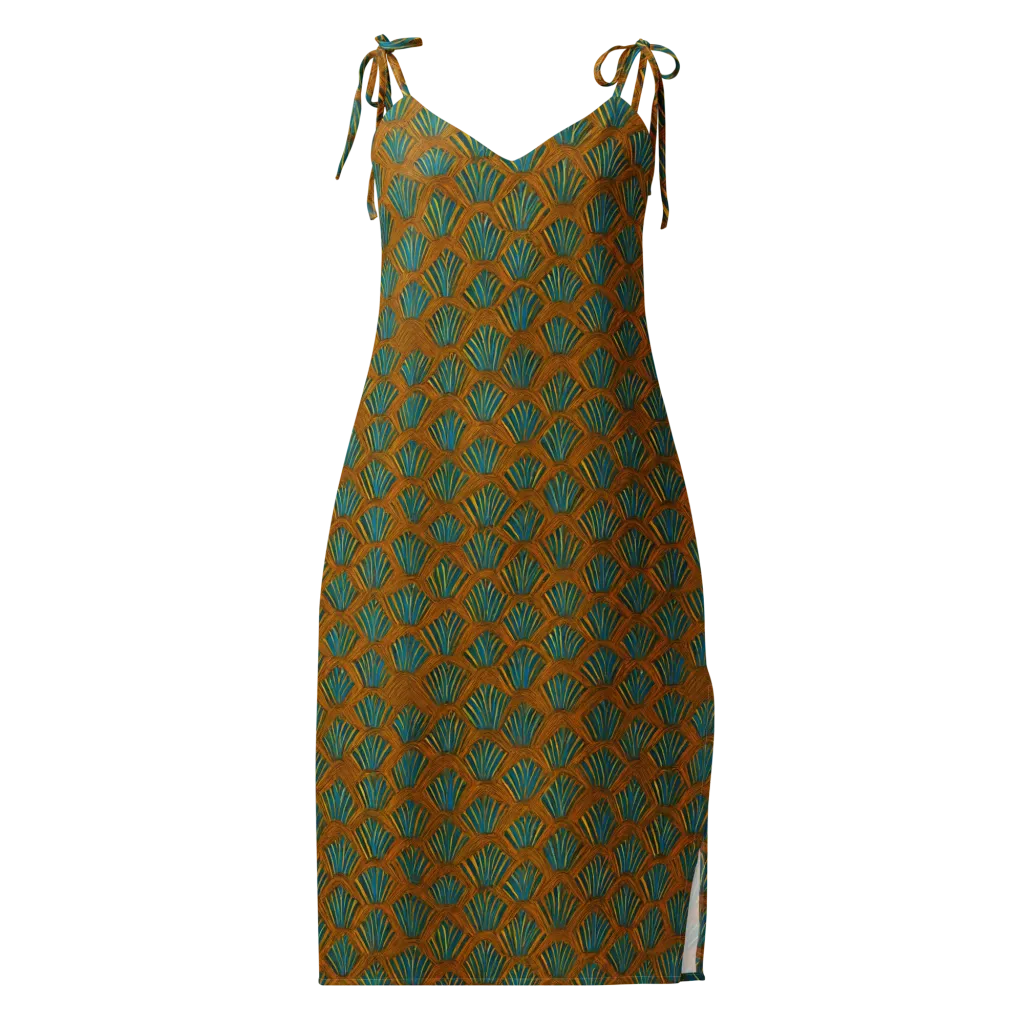 Gilded Fanfare on Slip Dress — Front
