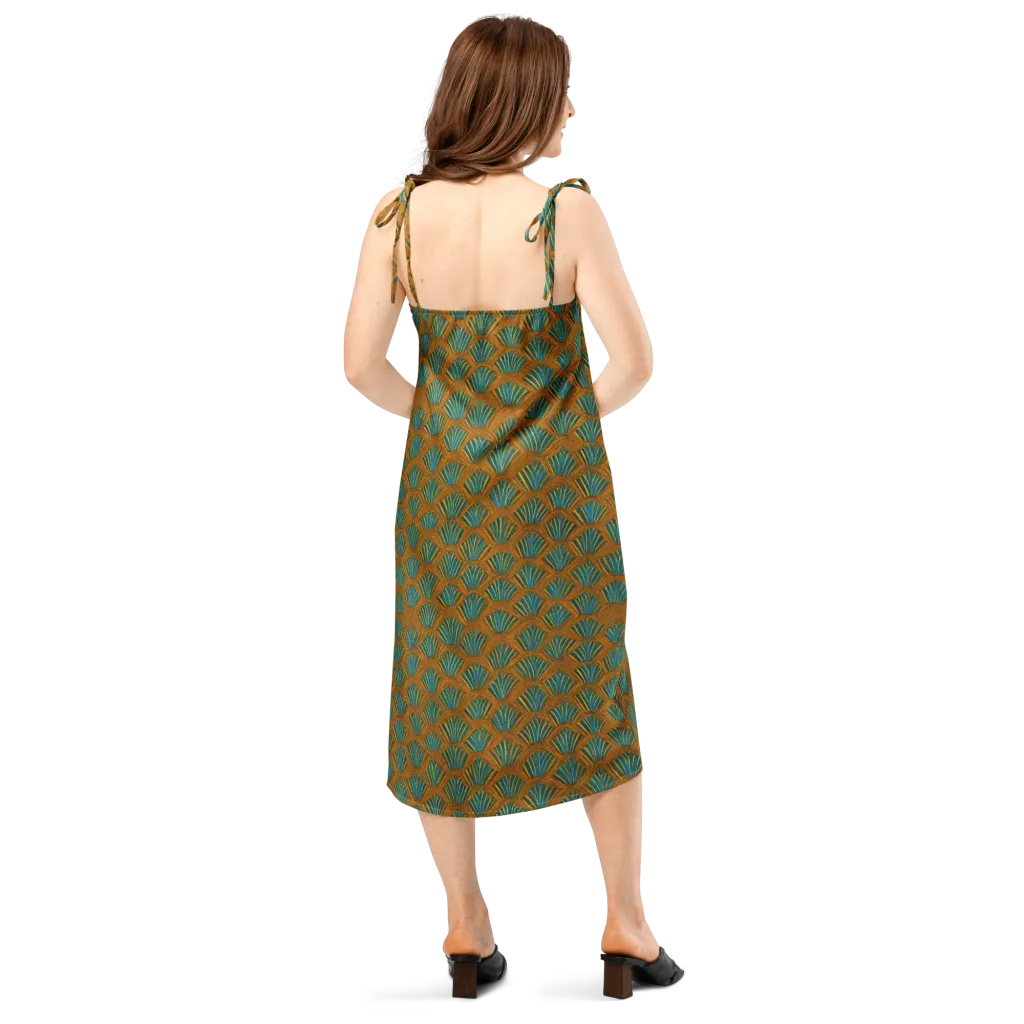 Gilded Fanfare on Slip Dress — Back