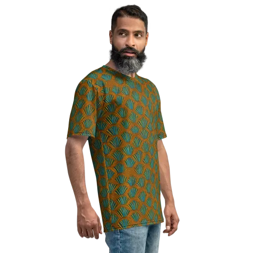 Gilded Fanfare on a Men's Crew Neck T-Shirt