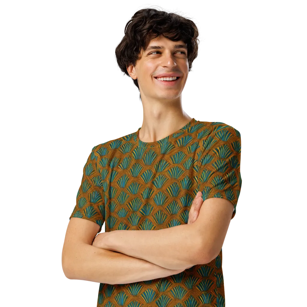 Gilded Fanfare on Men's Crew Neck T-Shirt — Left Front