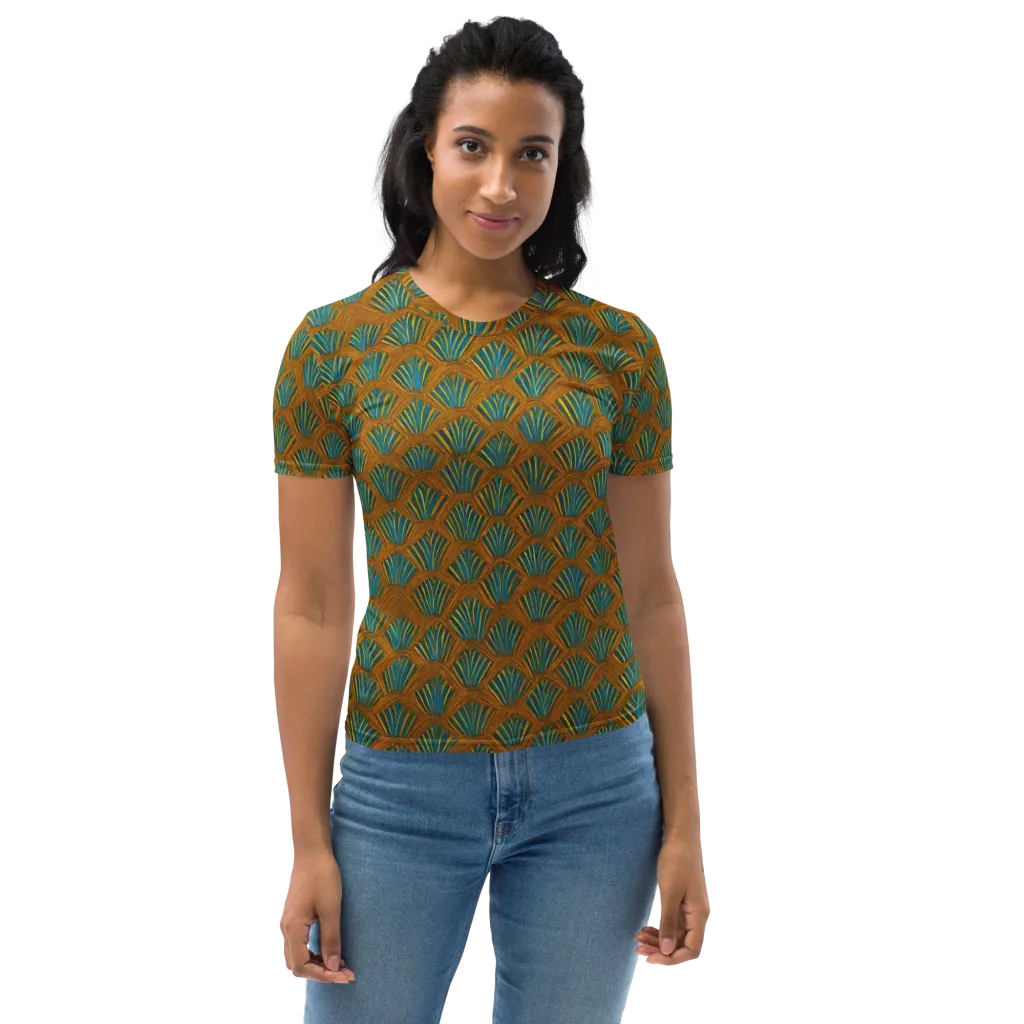 Gilded Fanfare on Women's Crew Neck T-Shirt — Front