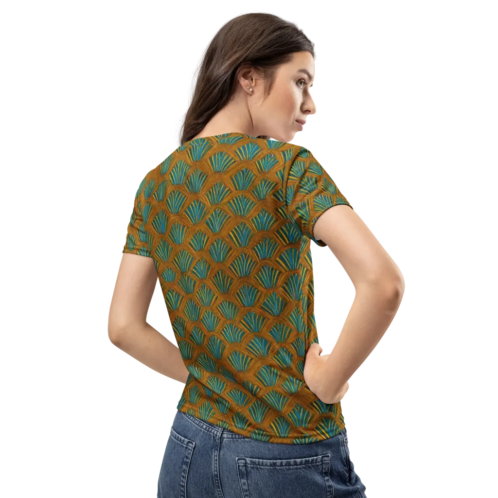 Gilded Fanfare on Women's Crew Neck T-Shirt — Back