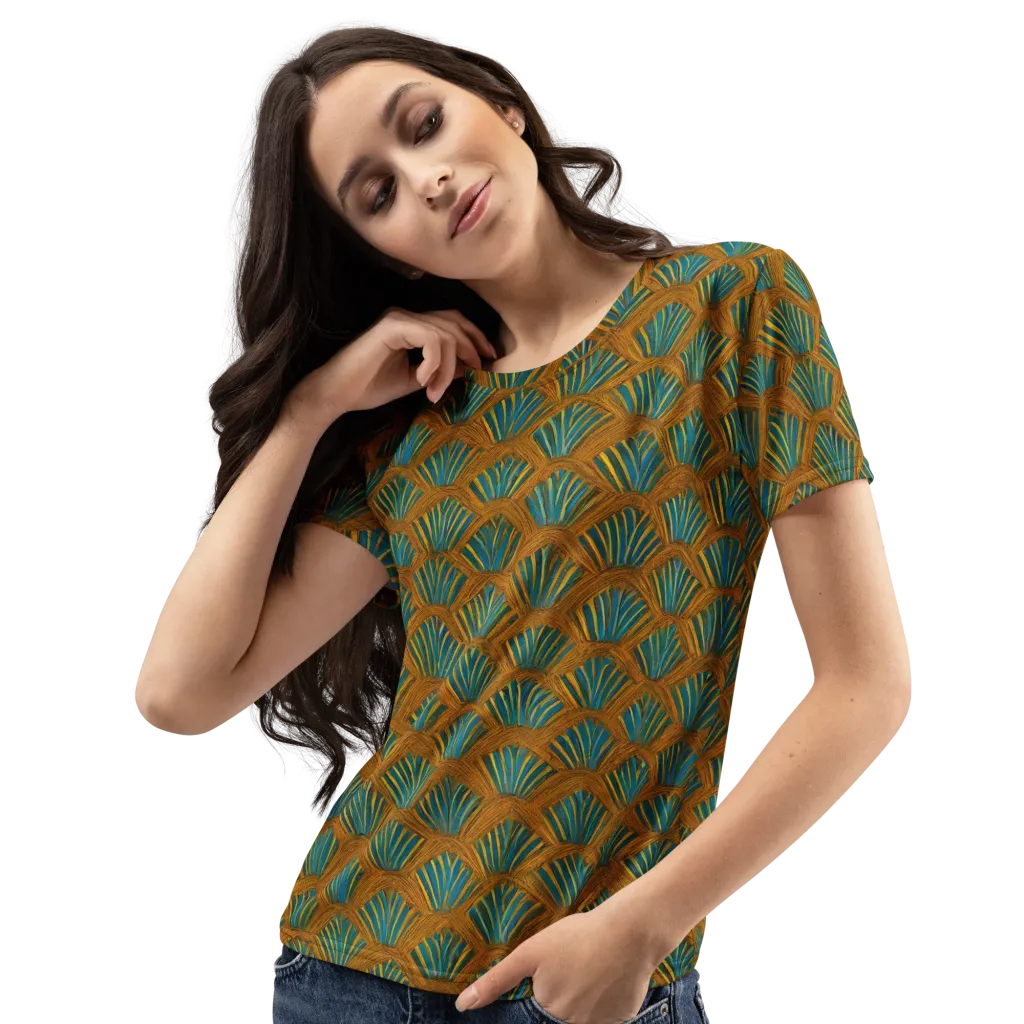 Gilded Fanfare on Women's Crew Neck T-Shirt — Left Front