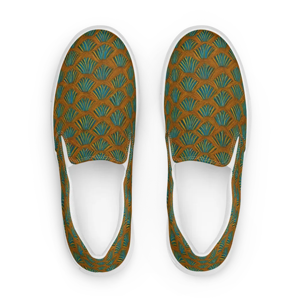 Gilded Fanfare on Men's Slip-On Canvas Shoes — Front