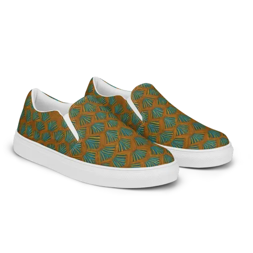 Gilded Fanfare on a Men's Slip-On Canvas Shoes