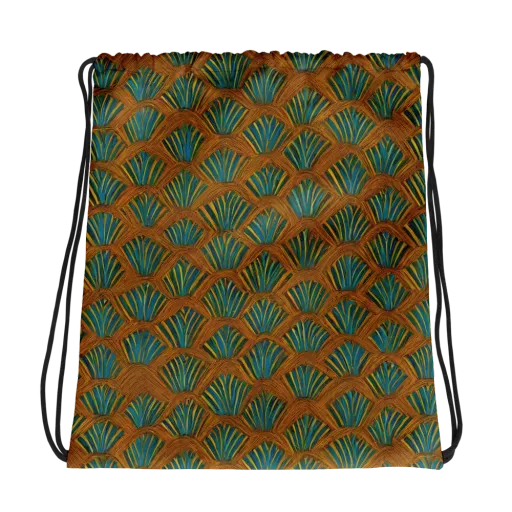Gilded Fanfare on a Drawstring Bag