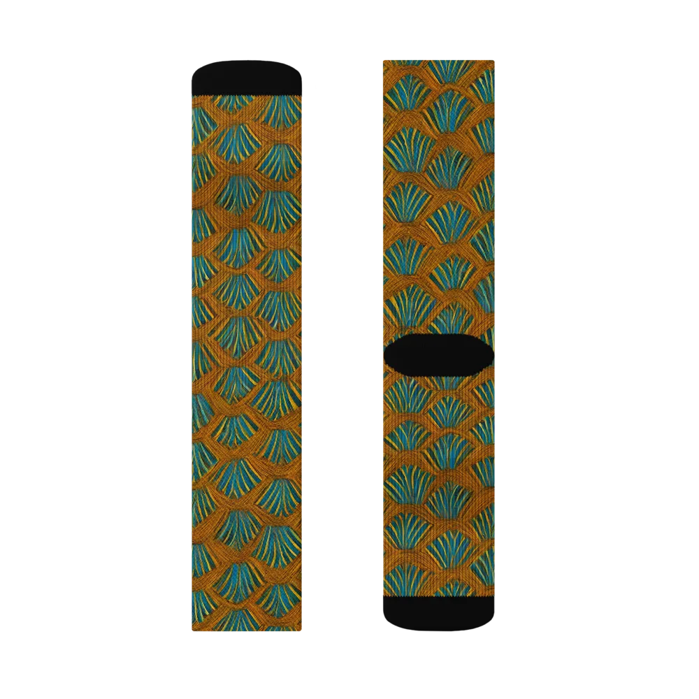 Gilded Fanfare on Socks — Right Sock