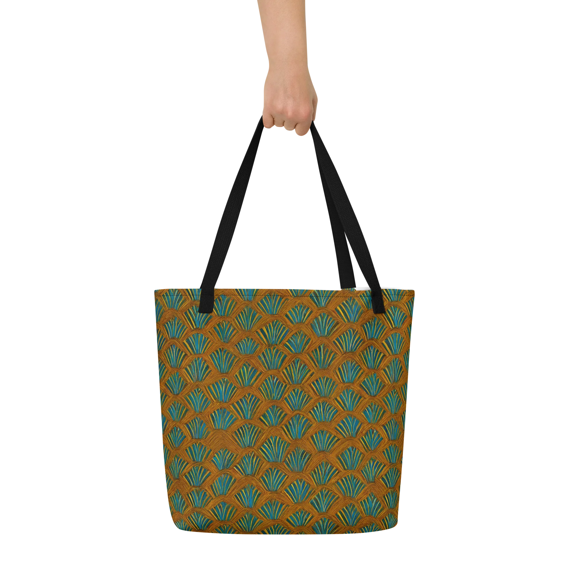 Gilded Fanfare on Large Tote Bag W/ Pocket — Front