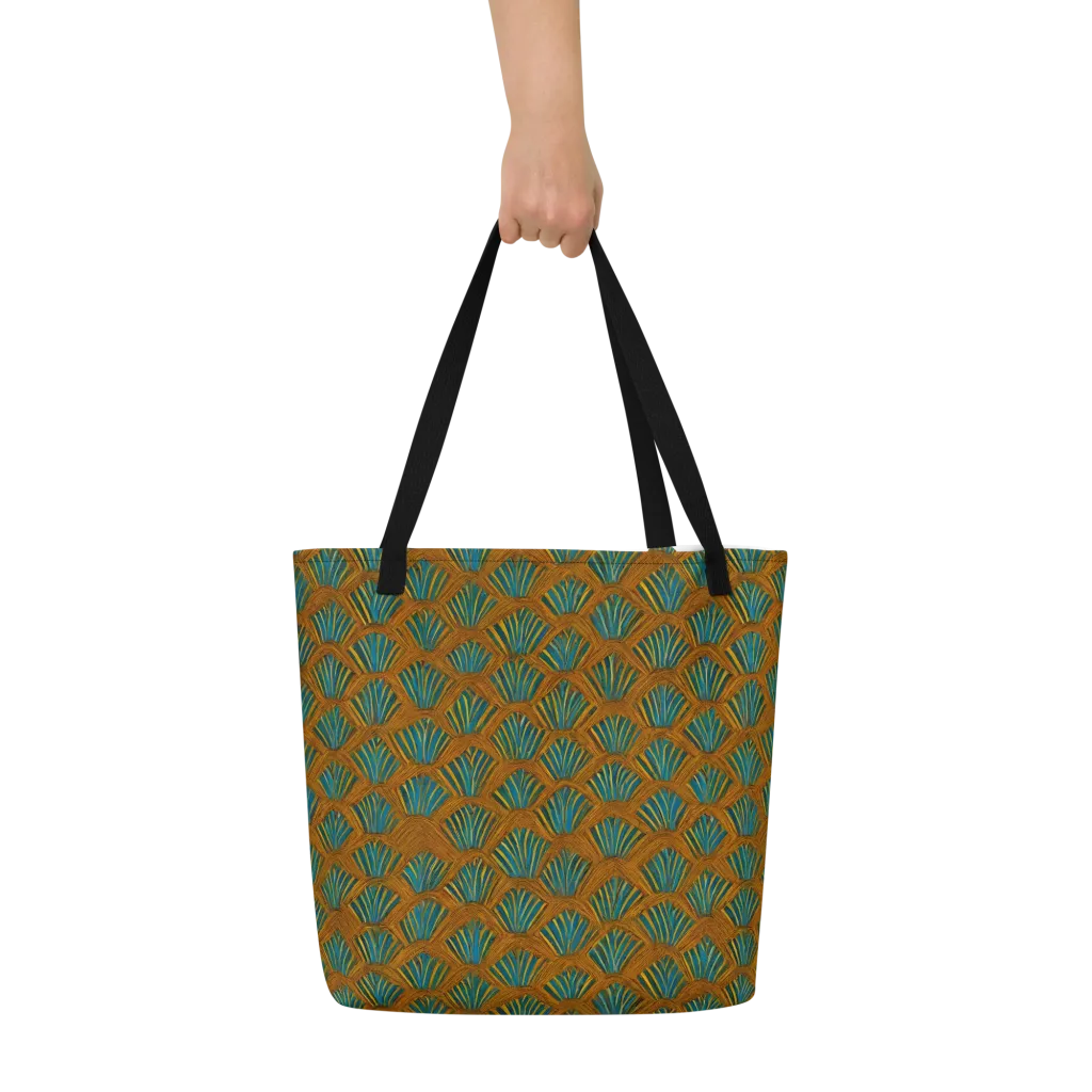 Gilded Fanfare on Large Tote Bag W/ Pocket — Front