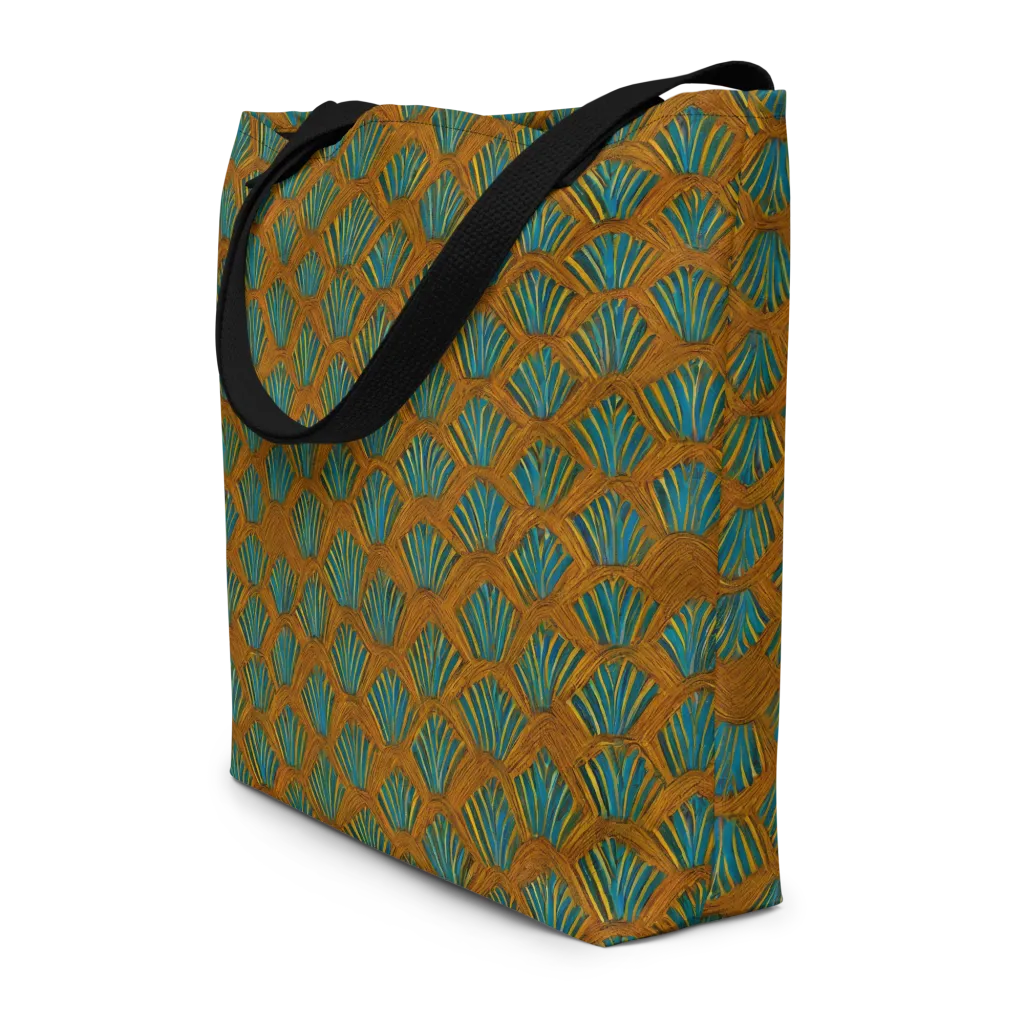 Gilded Fanfare on Large Tote Bag W/ Pocket — Front