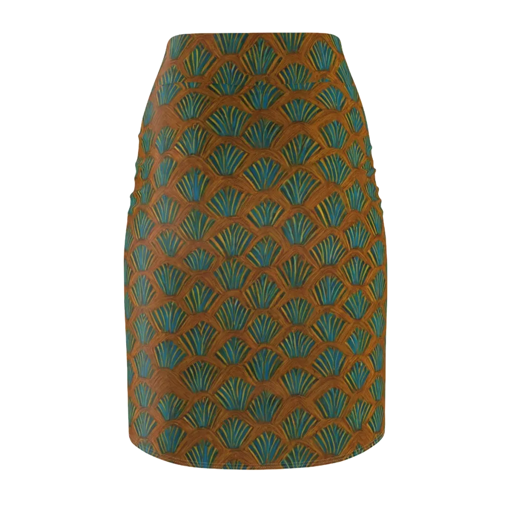 Gilded Fanfare on Pencil Skirt — Back