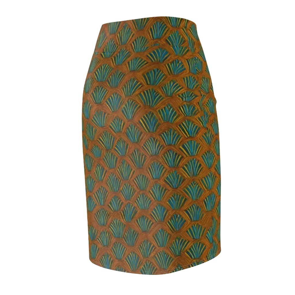 Gilded Fanfare on Pencil Skirt — Back Side