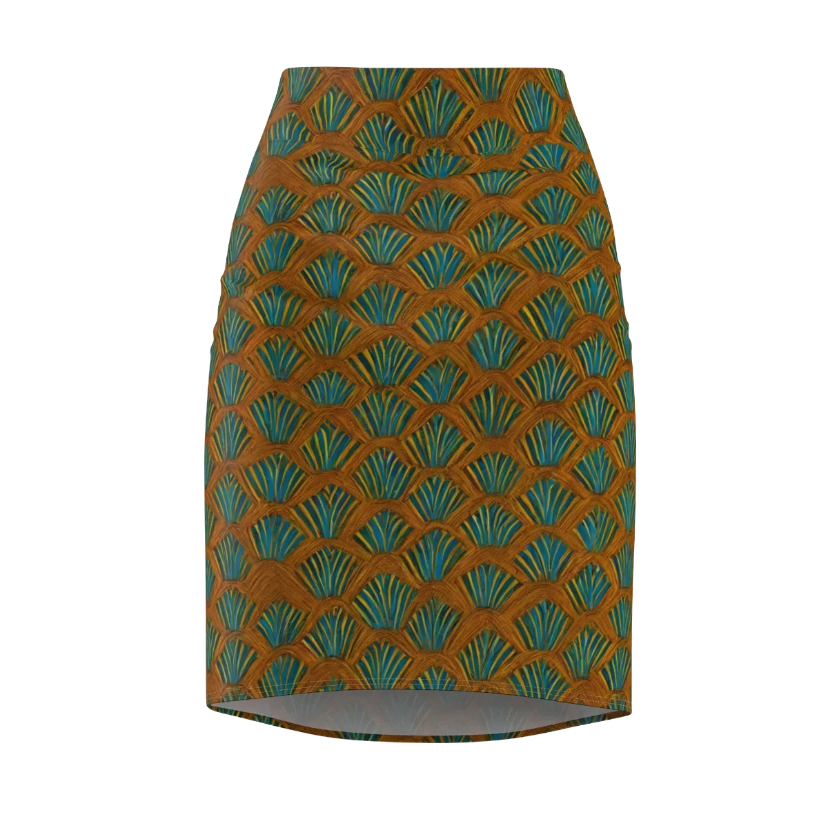 Gilded Fanfare on Pencil Skirt — Front