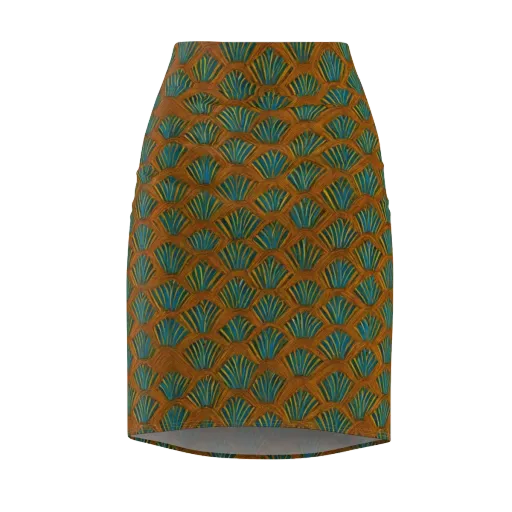 Gilded Fanfare on a Pencil Skirt