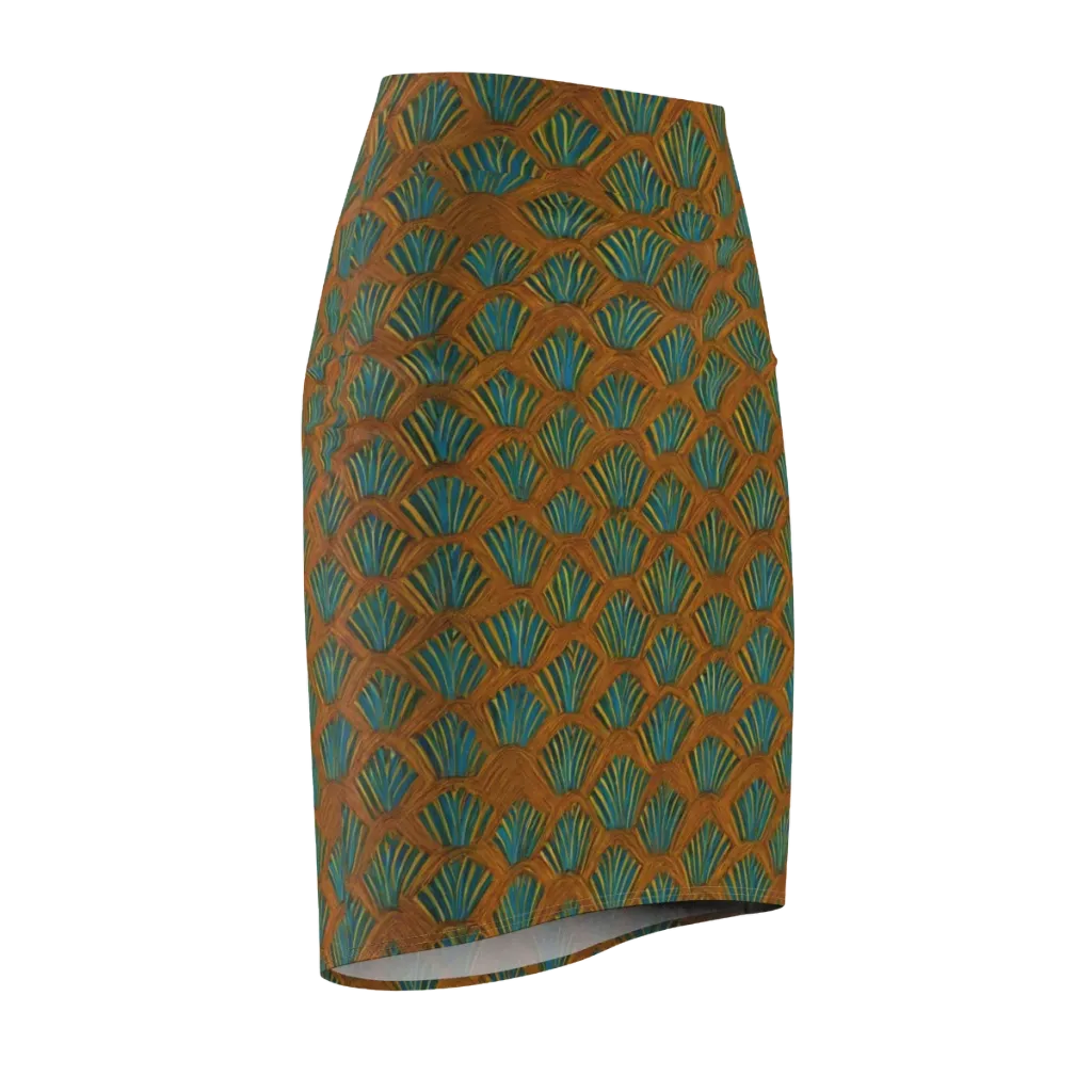 Gilded Fanfare on Pencil Skirt — Front Side