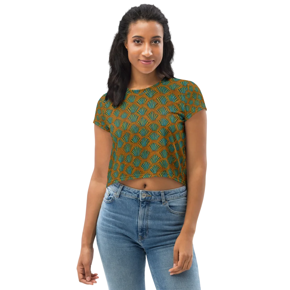 Gilded Fanfare on Crop Tee — Front
