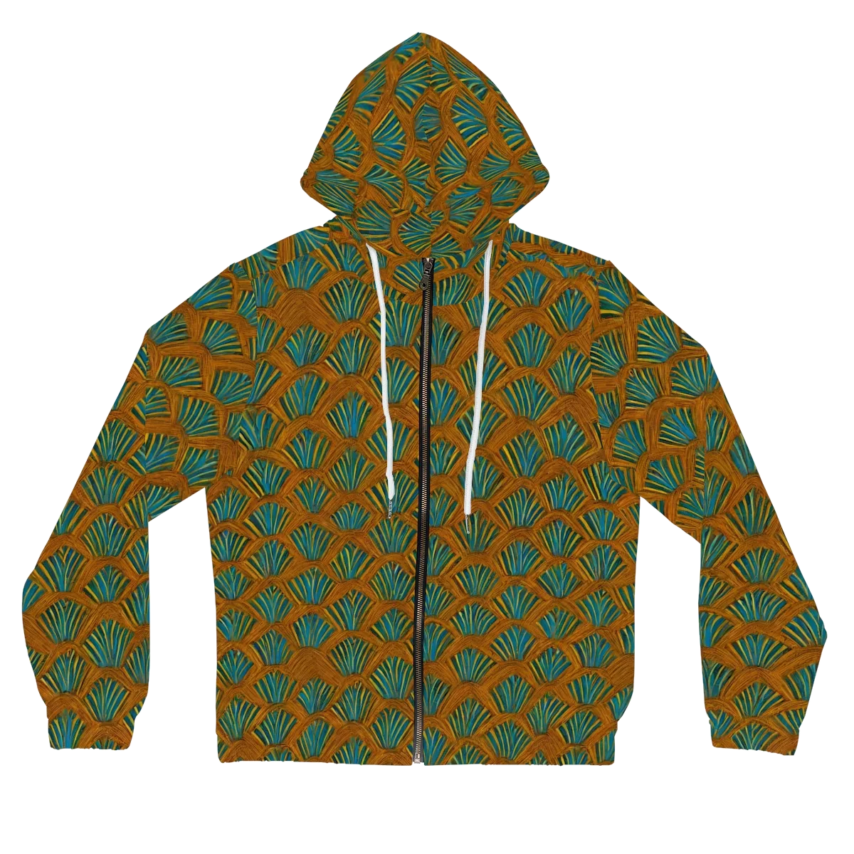 Gilded Fanfare on Women's Full-Zip Hoodie — Front