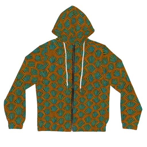 Gilded Fanfare on a Women's Full-Zip Hoodie