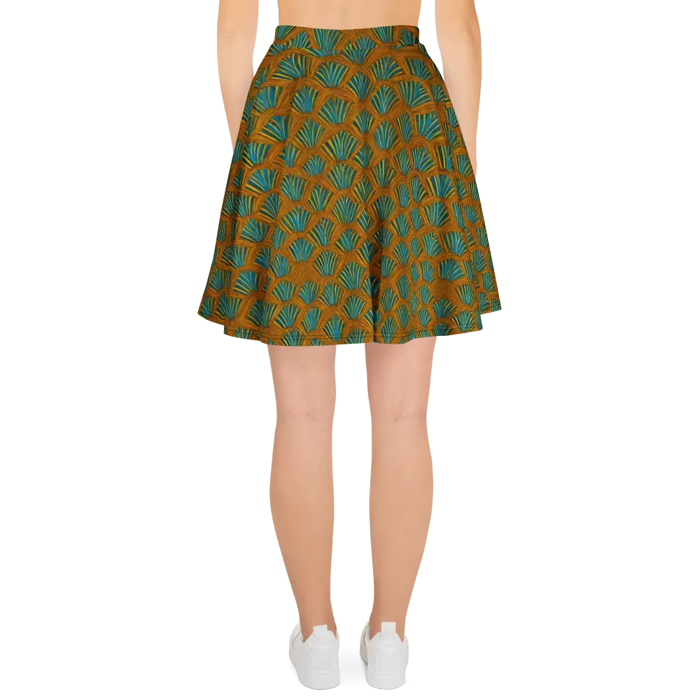 Gilded Fanfare on Skater Skirt — Back