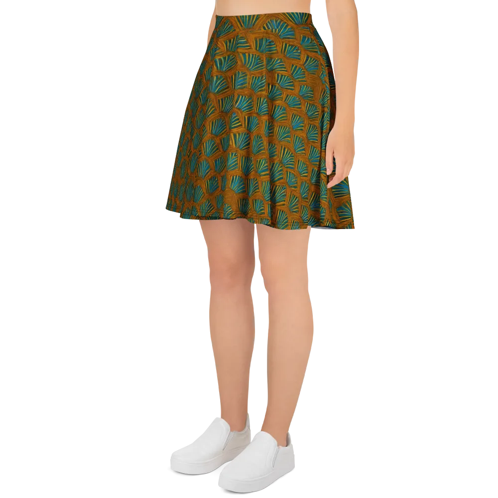 Gilded Fanfare on Skater Skirt — Left