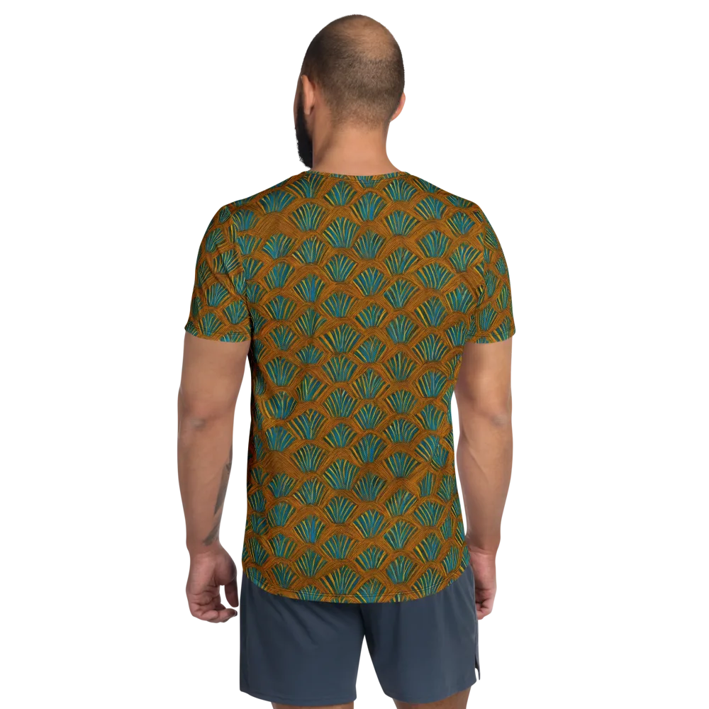 Gilded Fanfare on Men's Athletic T-Shirt — Back