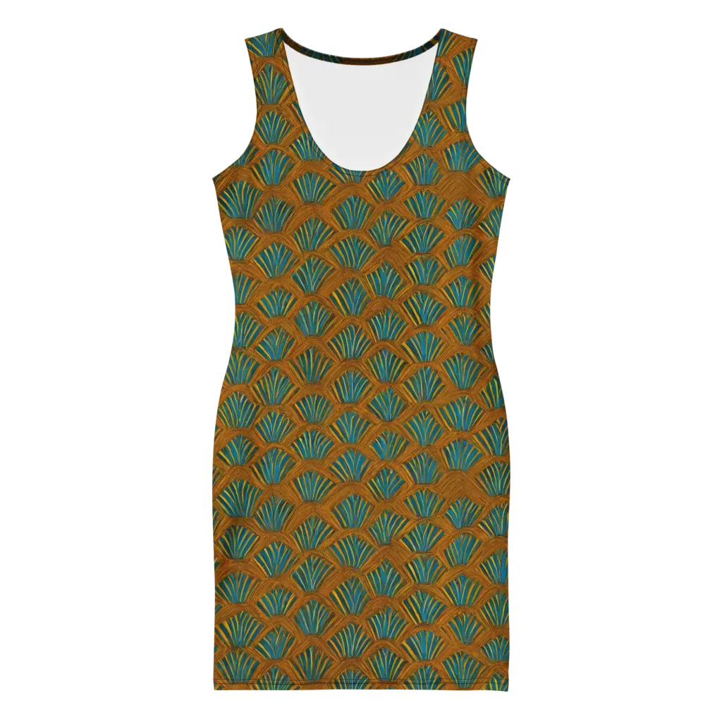 Gilded Fanfare on Bodycon Dress — Front