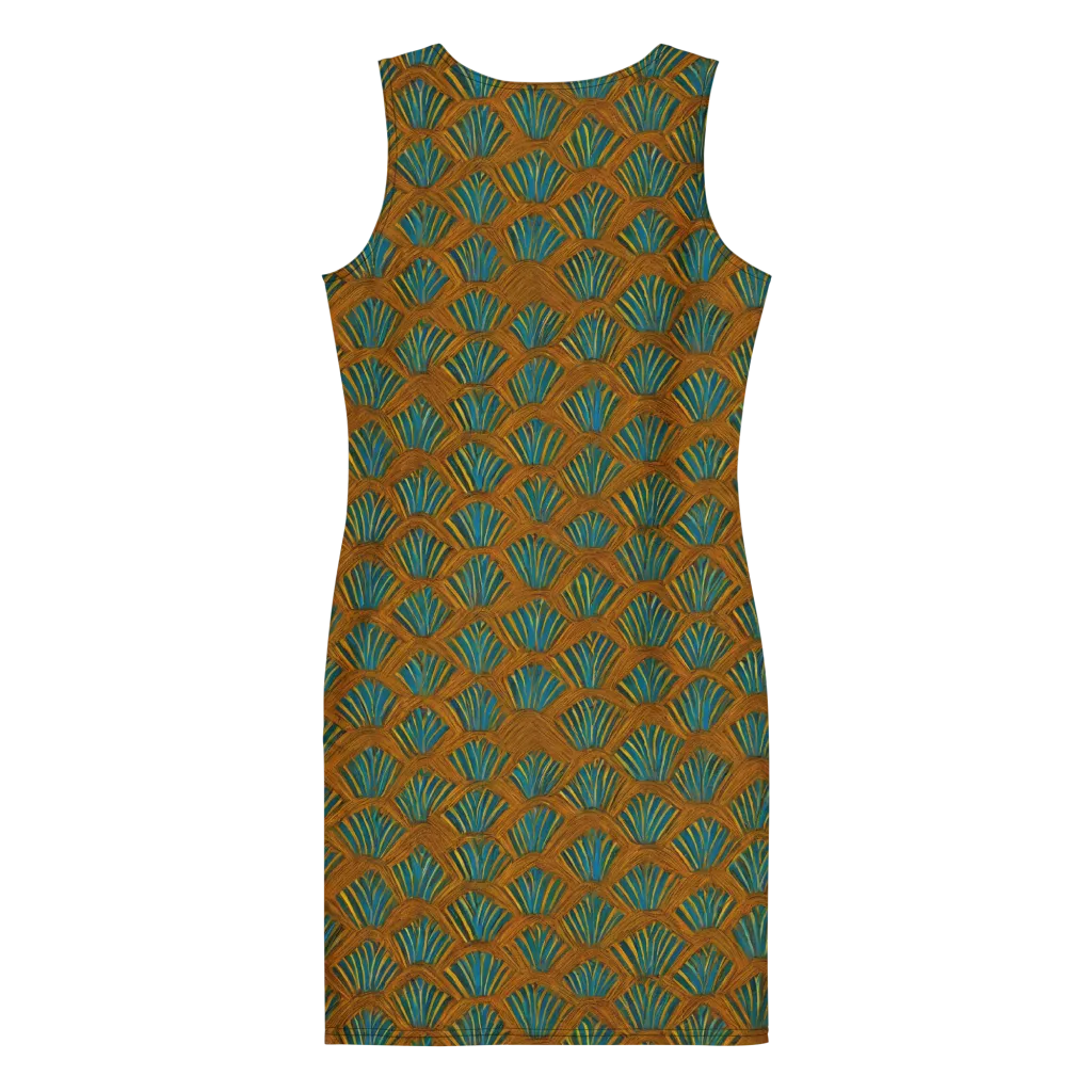 Gilded Fanfare on Bodycon Dress — Back