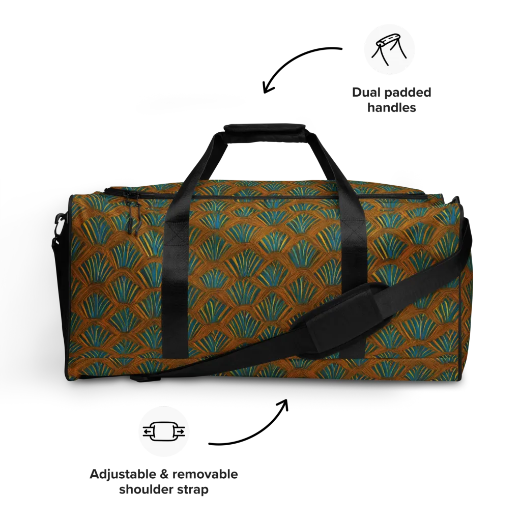Gilded Fanfare on Duffle Bag — Front