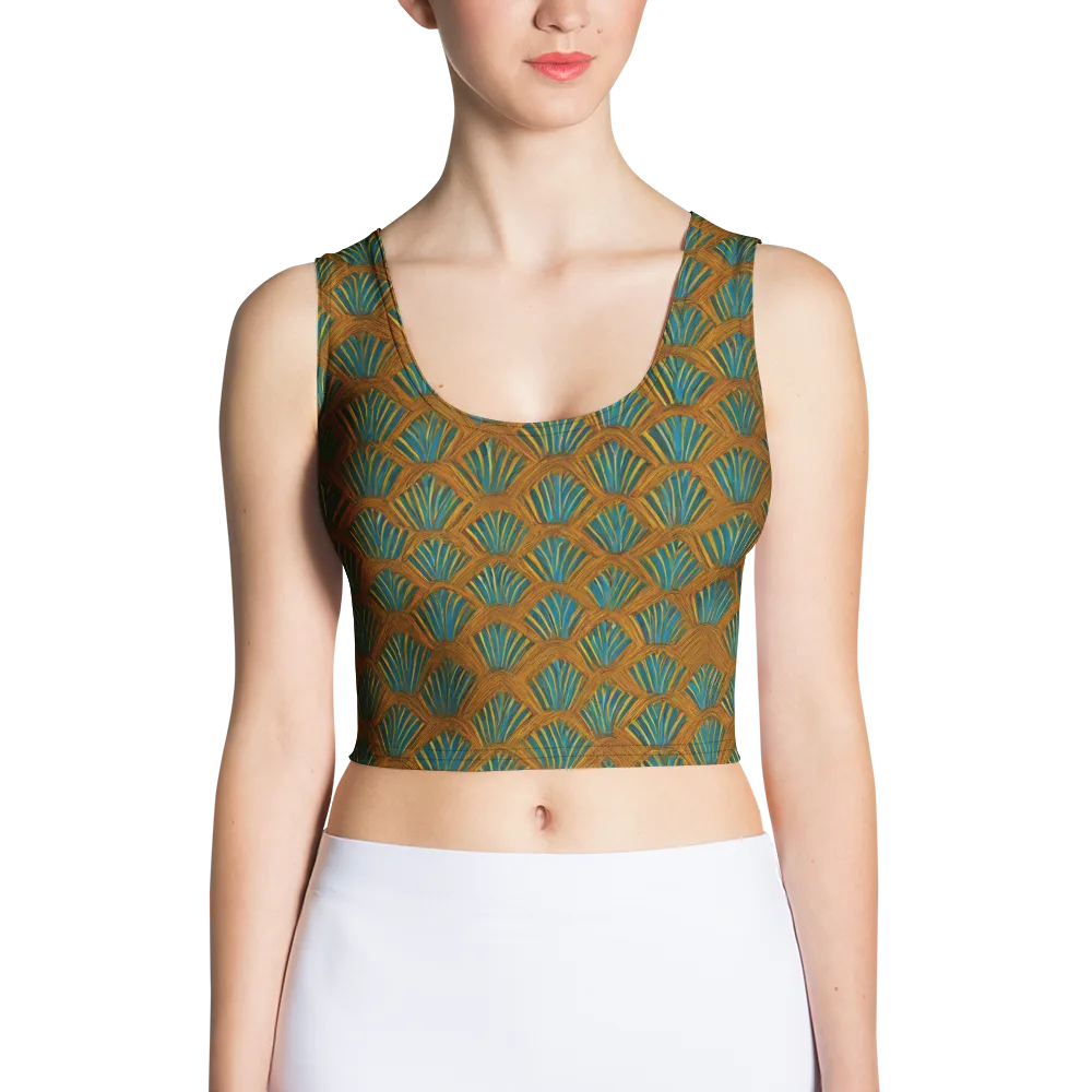 Gilded Fanfare on Crop Top — Front
