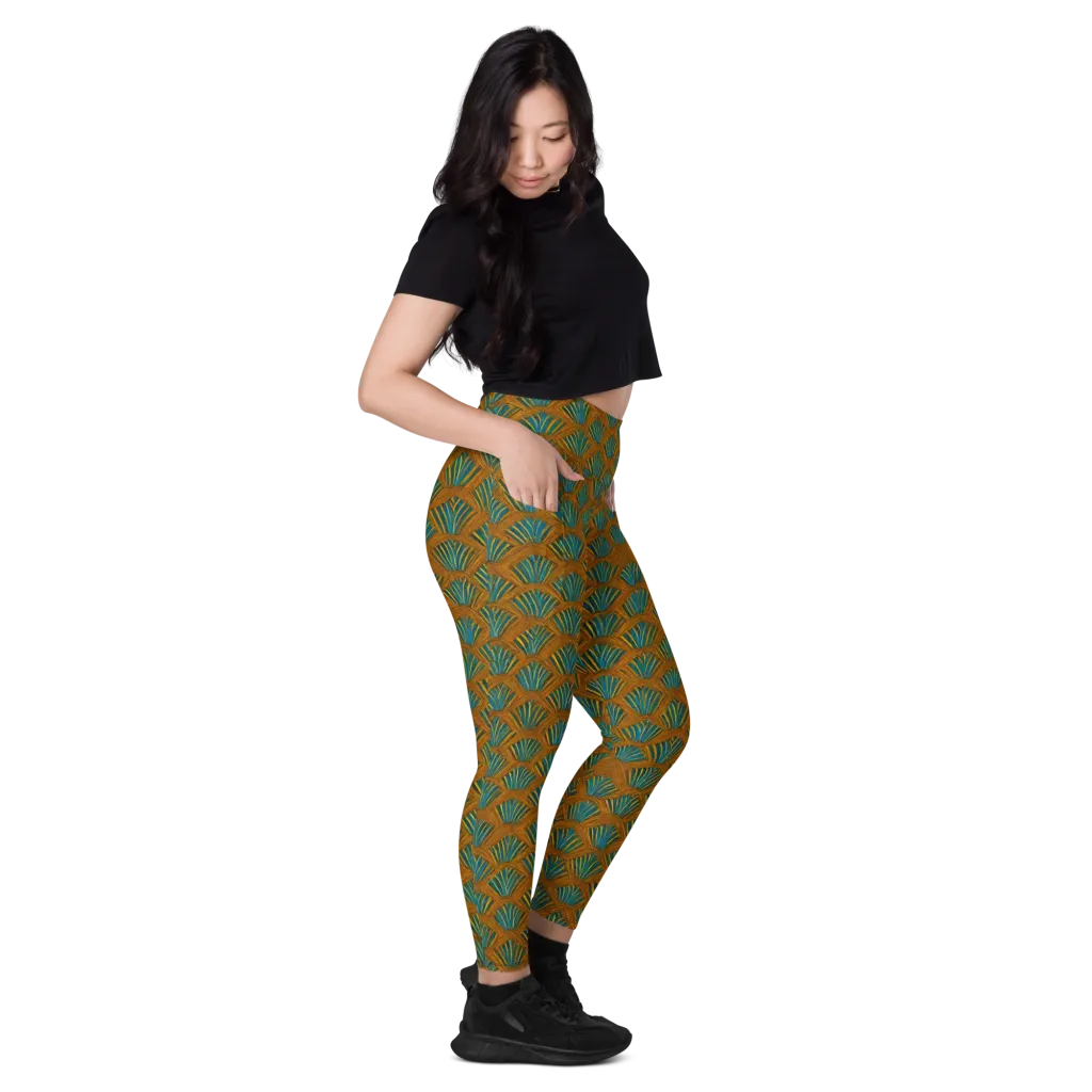 Gilded Fanfare on Leggings with Pockets — Right