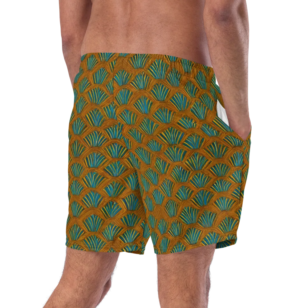 Gilded Fanfare on Swim Trunks — Right Back