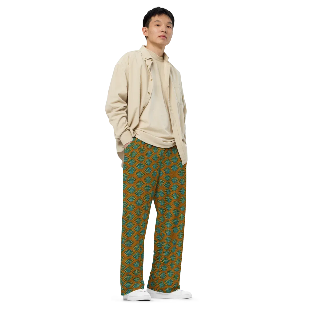 Gilded Fanfare on Wide-Leg Pants — Right Front