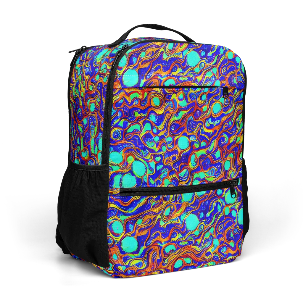 Aqua Flame on Utility Backpack — Right Front