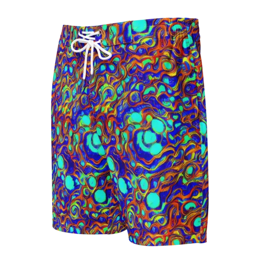 Aqua Flame on a Men's Board Shorts