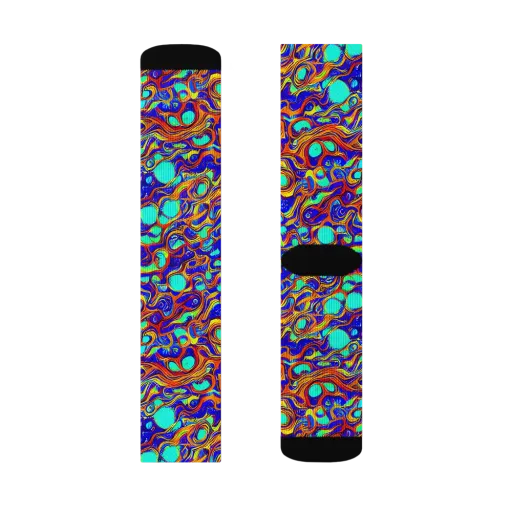 Aqua Flame on a Socks
