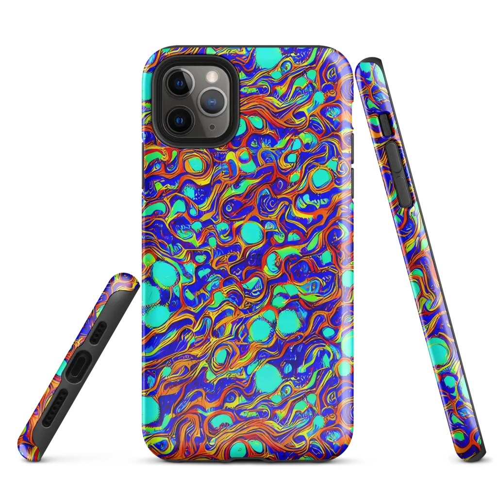Aqua Flame on Tough Case for iPhone® — Front