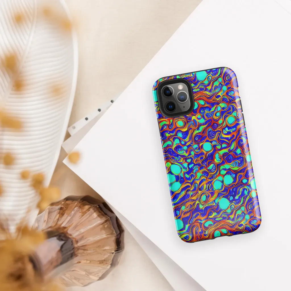 Aqua Flame on Tough Case for iPhone® — Front