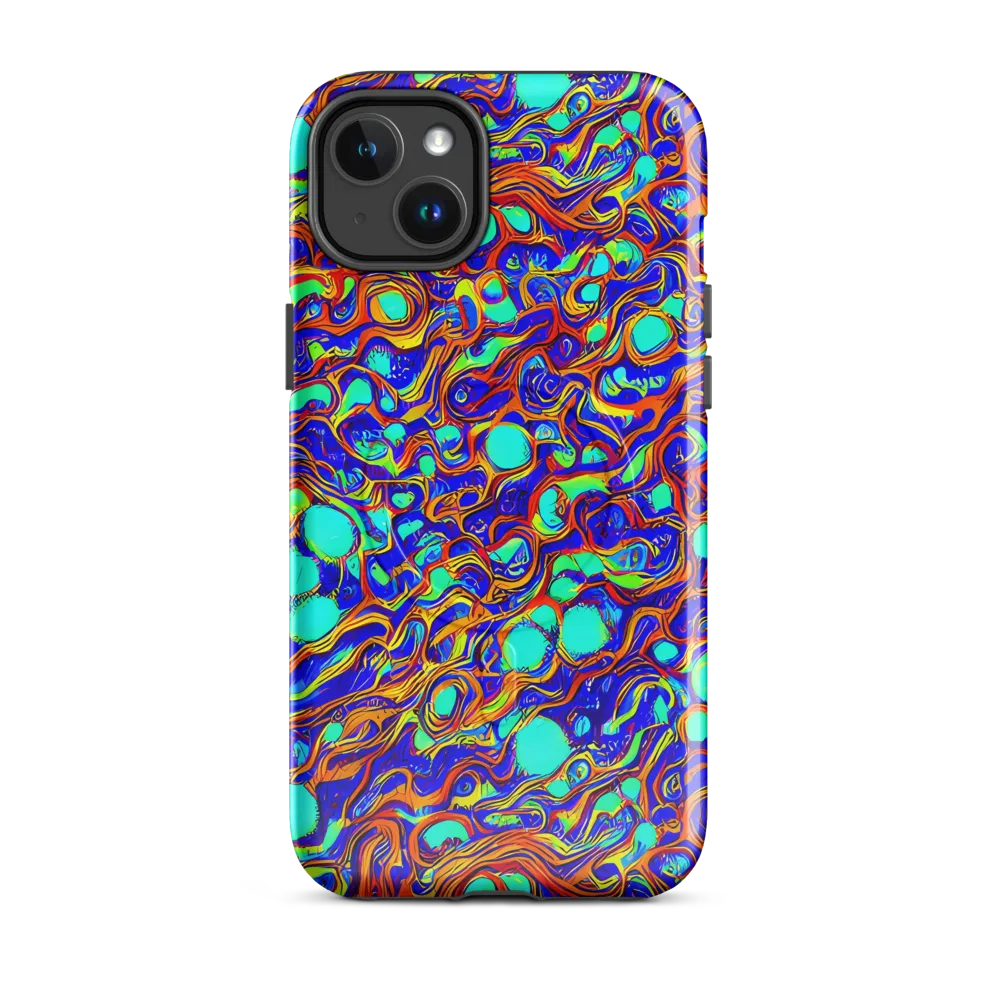 Aqua Flame on MagSafe Tough Case for iPhone® — Front