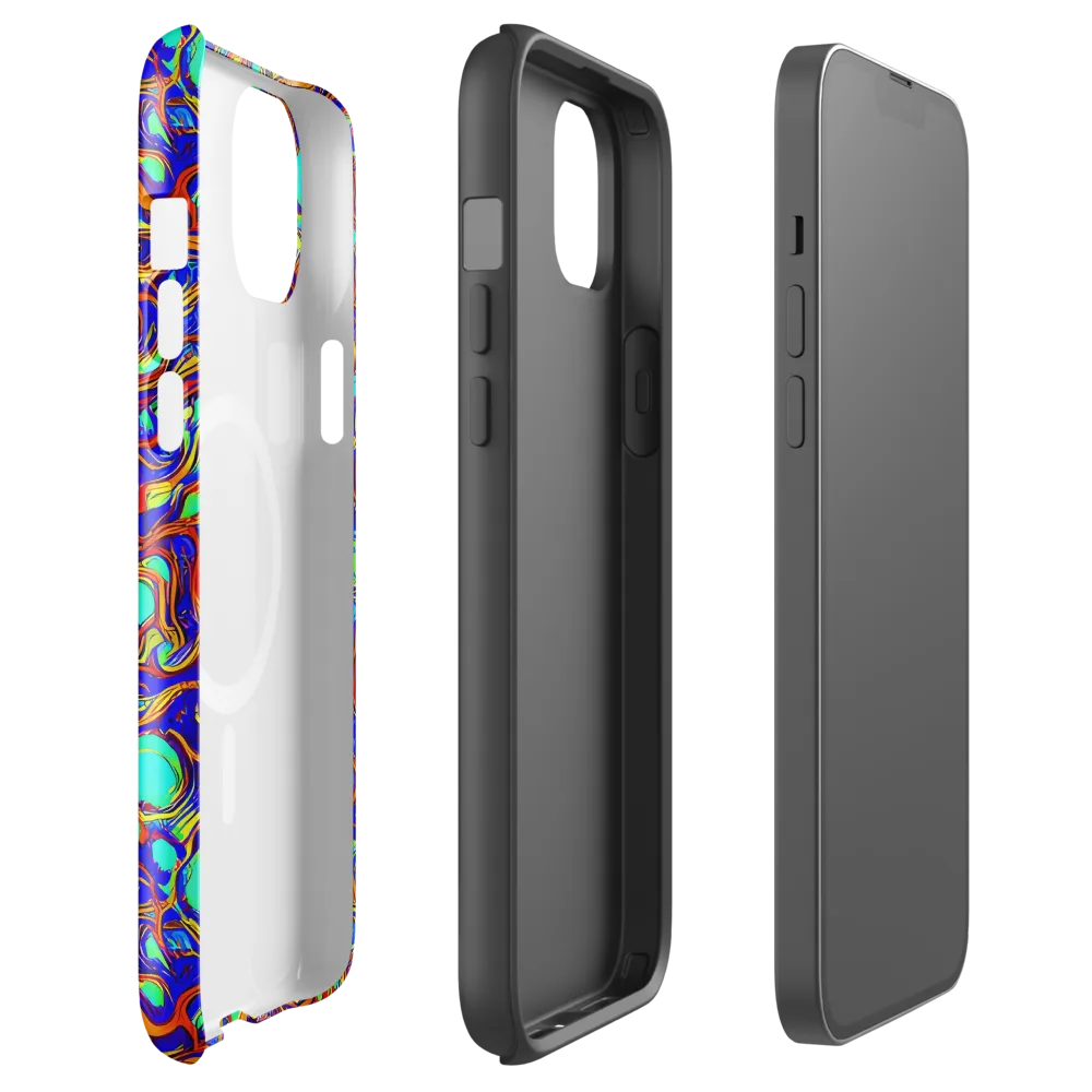Aqua Flame on MagSafe Tough Case for iPhone® — Front