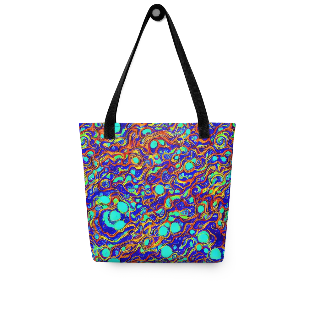 Aqua Flame on Tote Bag — Front