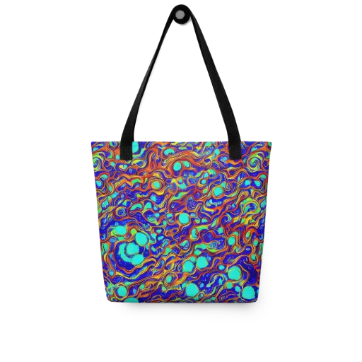 Aqua Flame on a Tote Bag