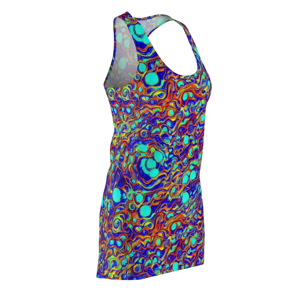 Aqua Flame on Racerback Dress — Front Side