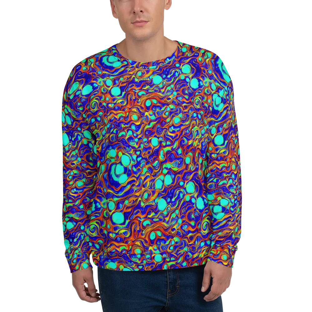 Aqua Flame on Sweatshirt — Front