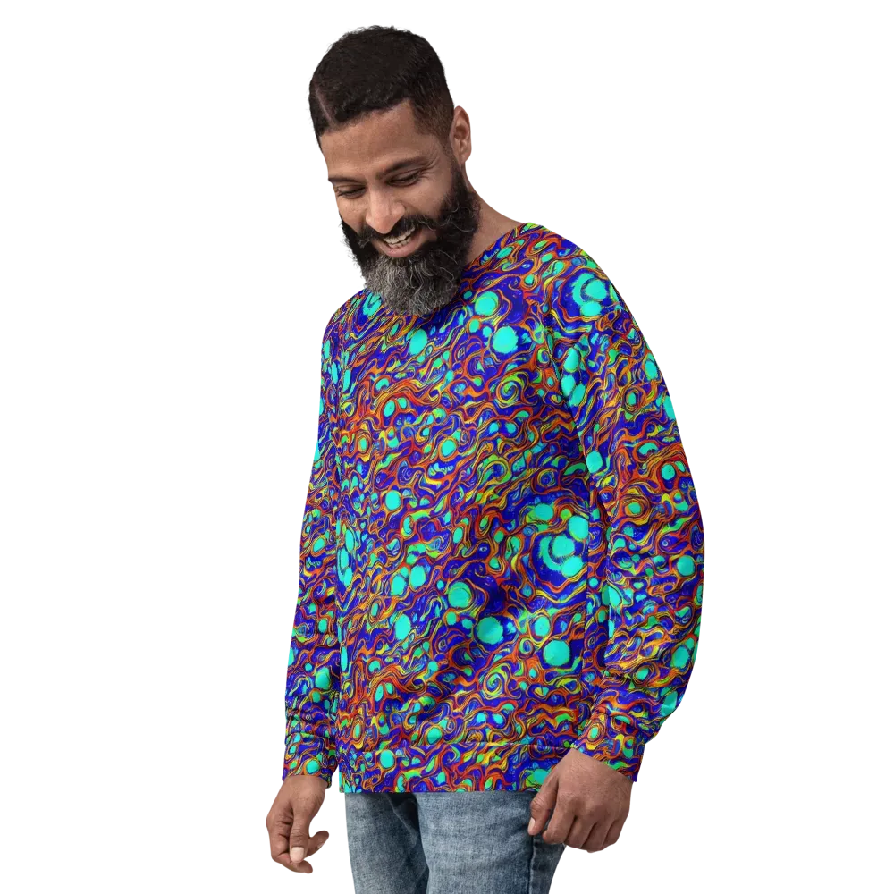 Aqua Flame on Sweatshirt — Left Front