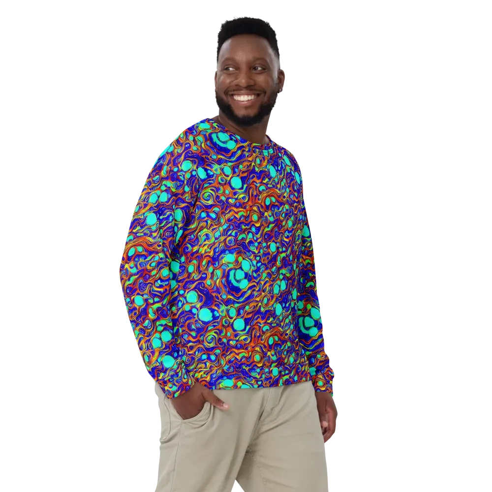 Aqua Flame on Sweatshirt — Front