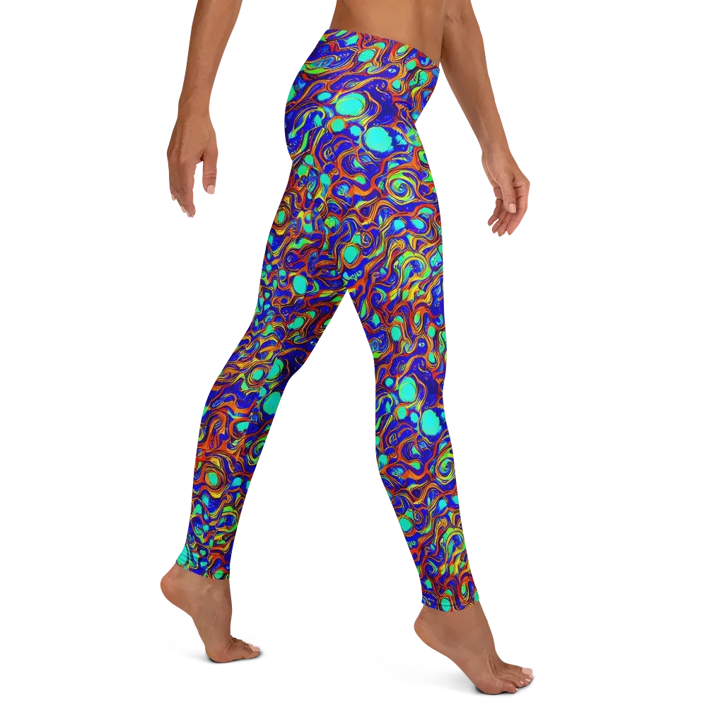 Aqua Flame on Leggings — Right